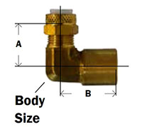 Flareless Female Elbow Diagram